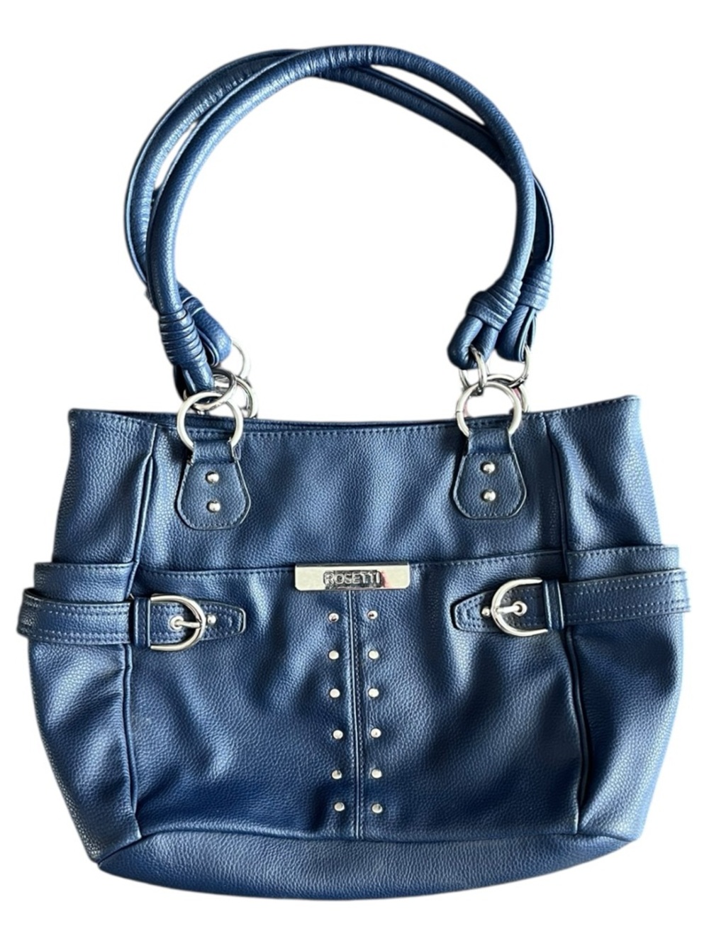 Rosetti Deep Navy Pebbled Shoulder Tote
